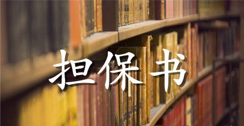 财产保全担保书范文精选