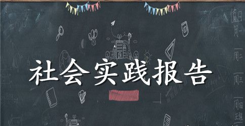 大学生暑期社会实践报告书