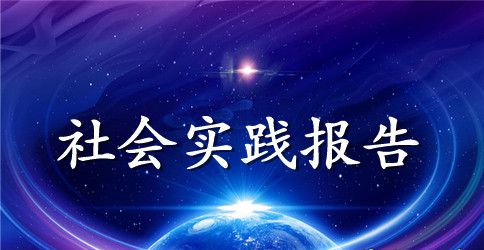 大学生暑假社会实践报告书