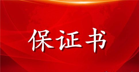 公司保证书范文3篇