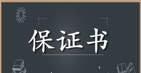 工作错误保证书范文