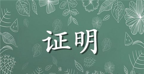政审证明的范文