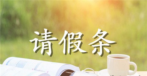 产假陪护请假条范文
