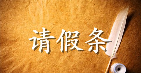 2023年的产假请假条范文
